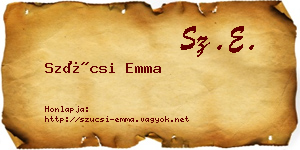 Szücsi Emma névjegykártya