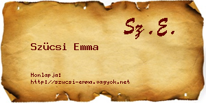 Szücsi Emma névjegykártya