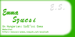 emma szucsi business card